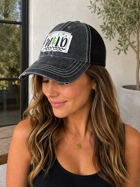 Funky Junque Womens Baseball Cap Distressed Vintage WILD Patch Embroidered